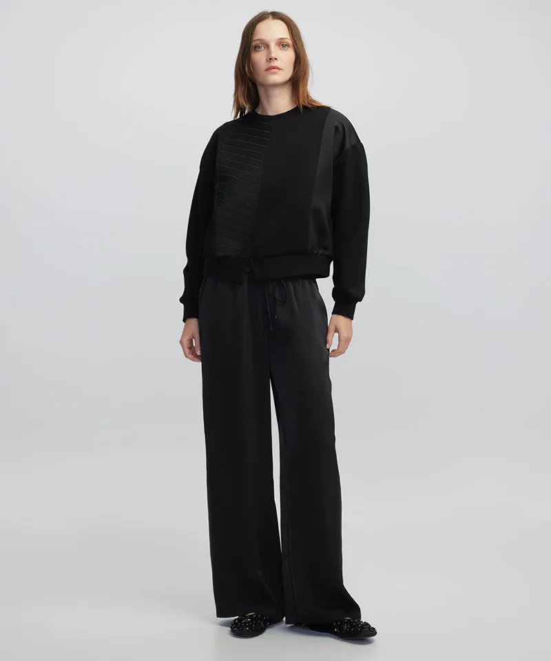 ابيكول Contrast Textured Sweatshirt